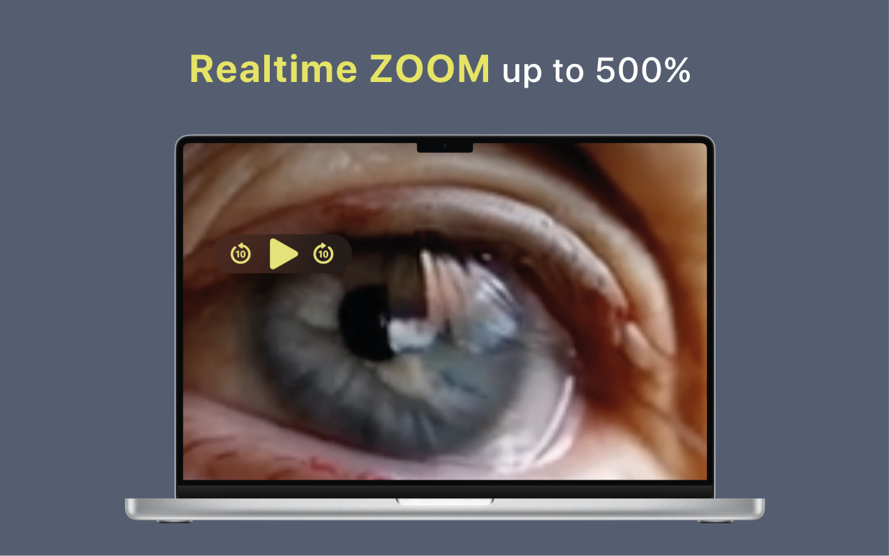 Zoom Video Player for macOS screenshot with real-time video playback